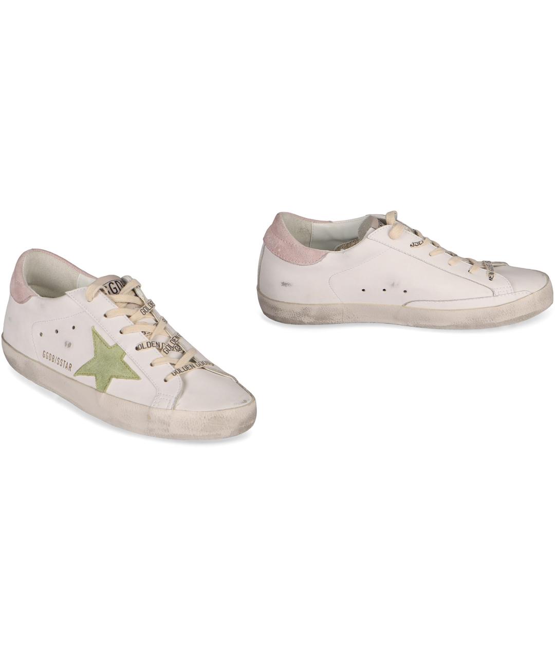 GOLDEN GOOSE Белые кожаные кеды, фото 3