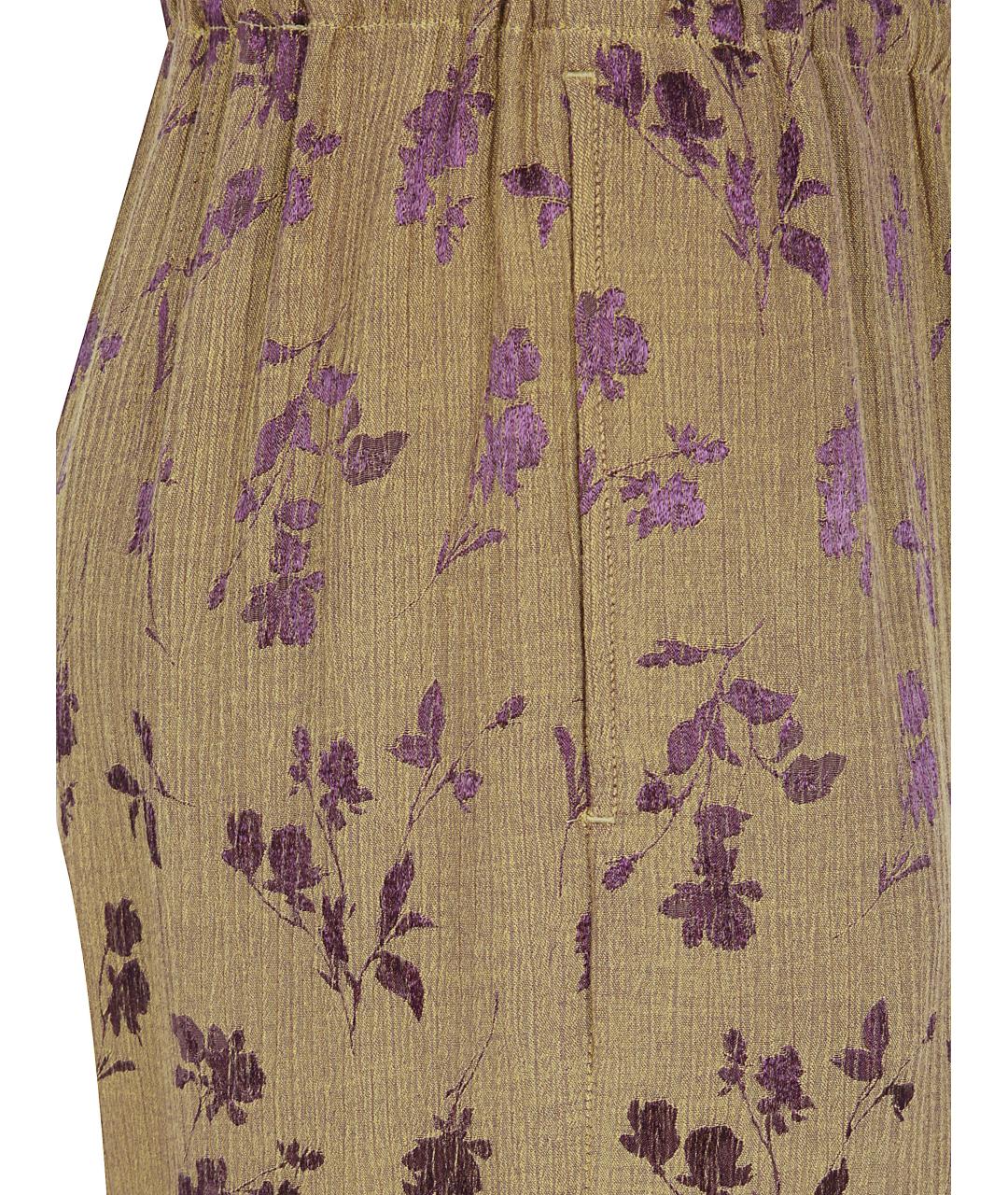DRIES VAN NOTEN Желтые полиэстеровые прямые брюки, фото 3