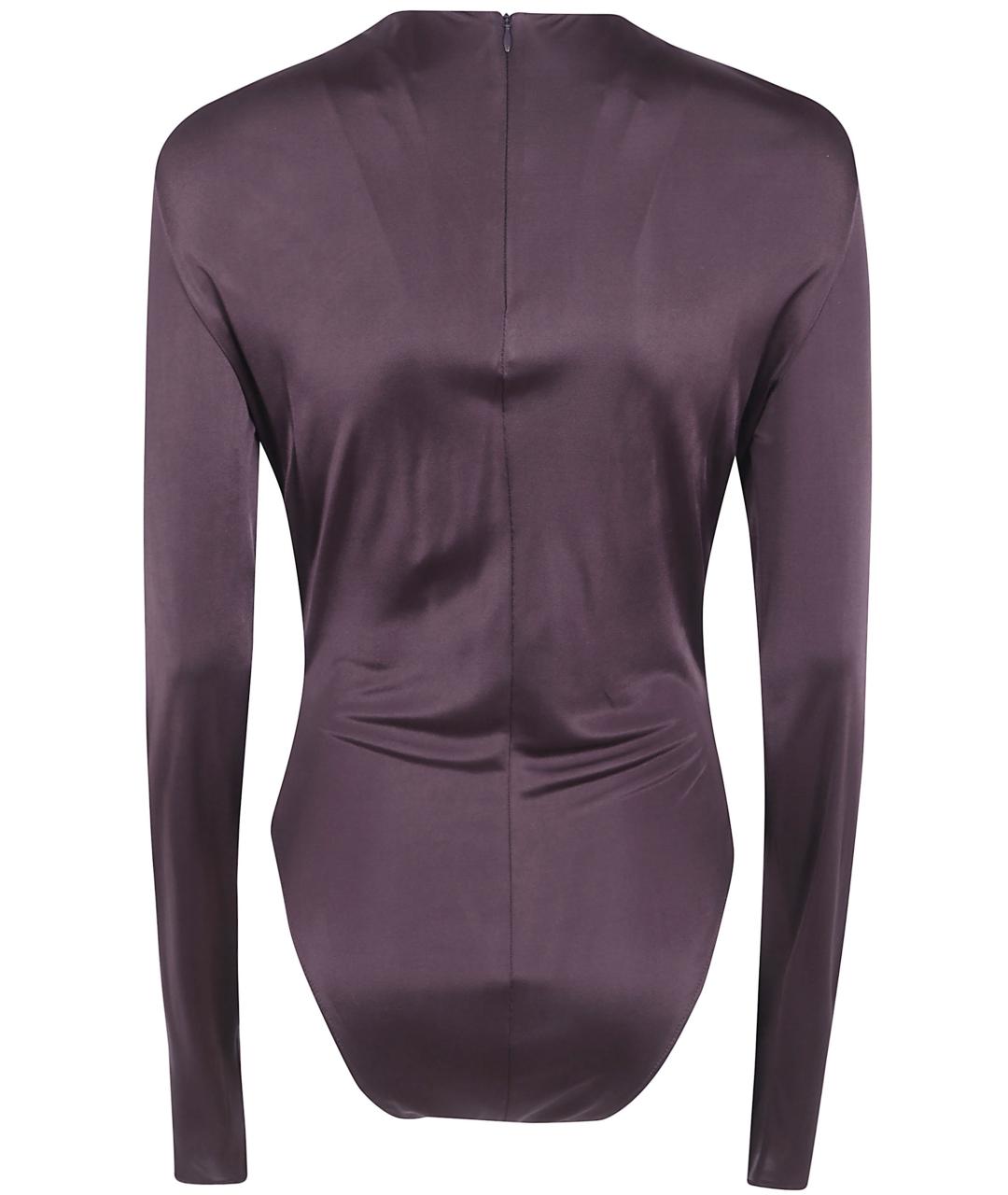 BALMAIN Коричневое вискозное боди, фото 2