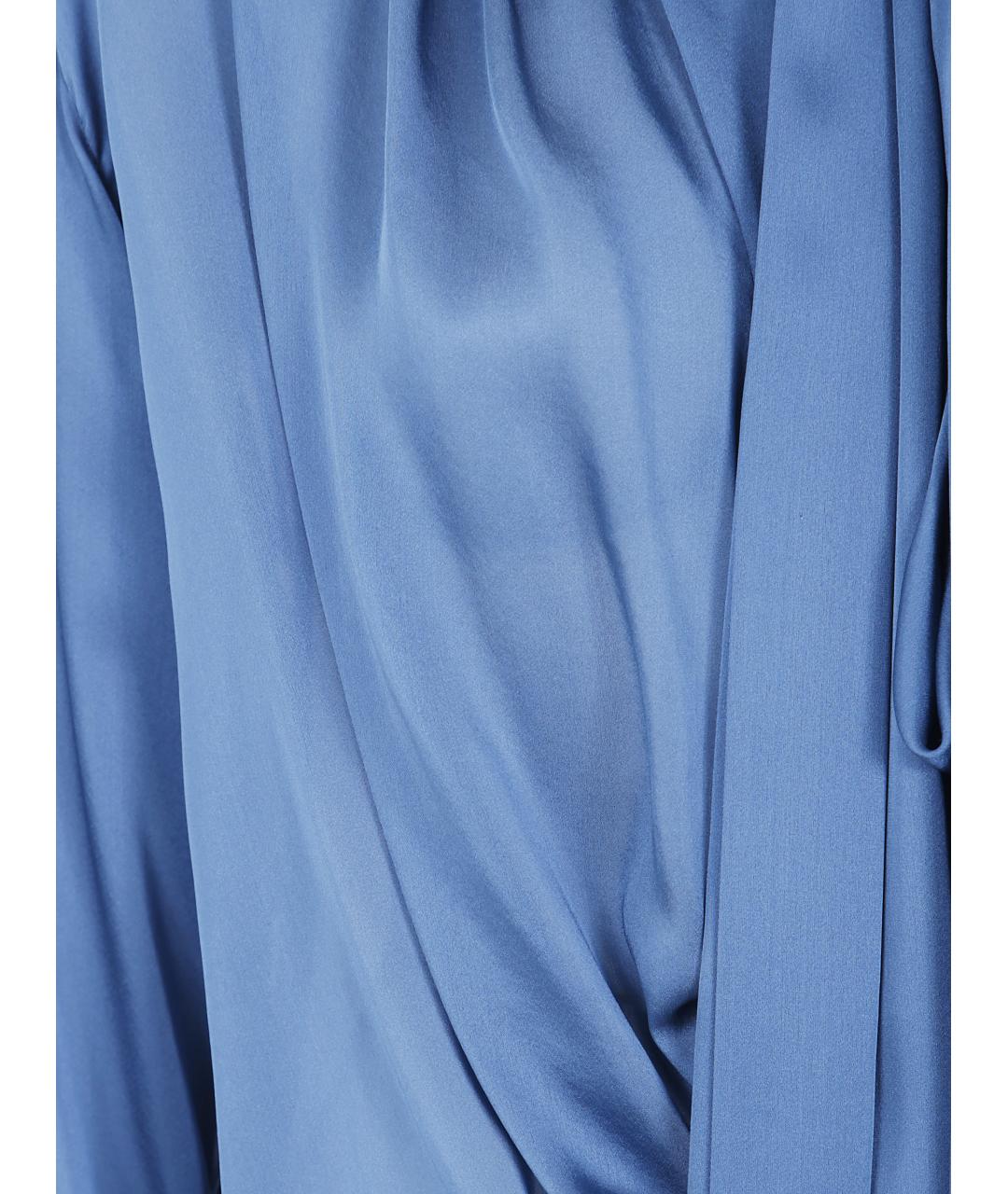 BALMAIN Синяя шелковая рубашка, фото 3