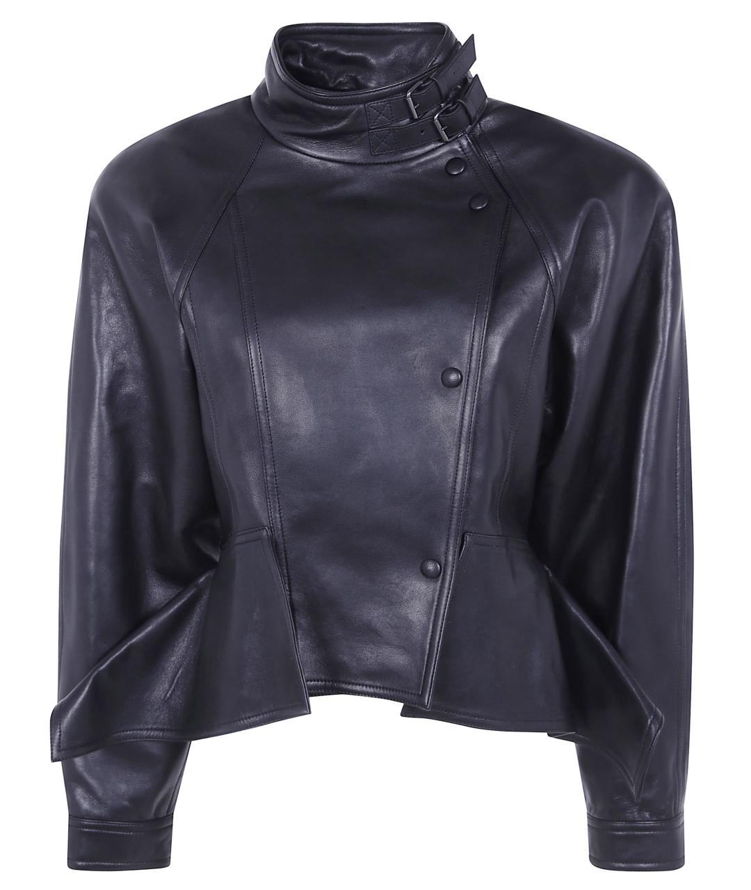 BALMAIN Черная кожаная куртка, фото 2