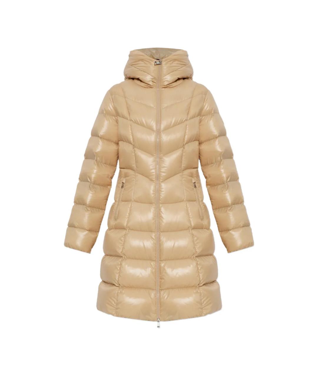 MONCLER Бежевая полиамидовая куртка, фото 1