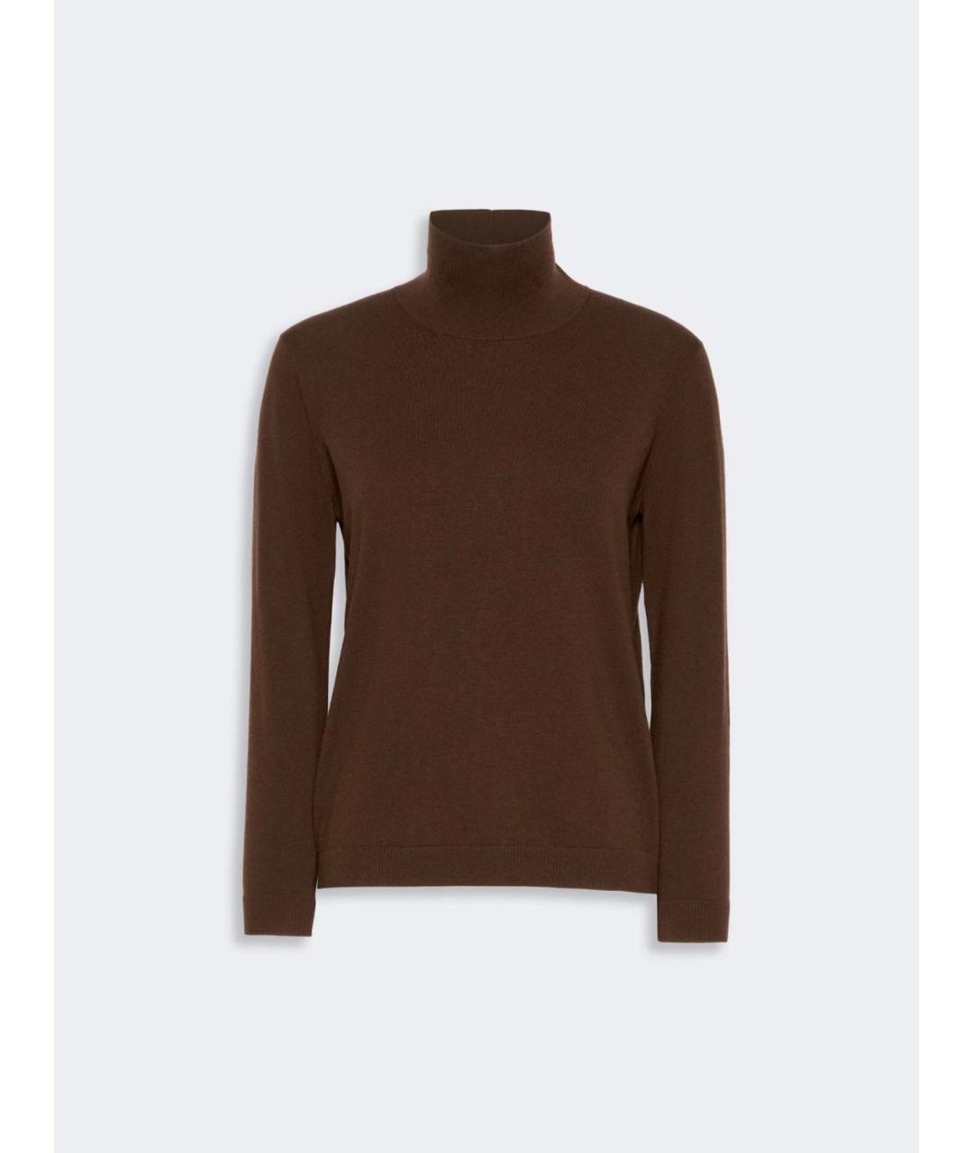 WEEKEND MAX MARA Коричневый шерстяной джемпер / свитер, фото 5