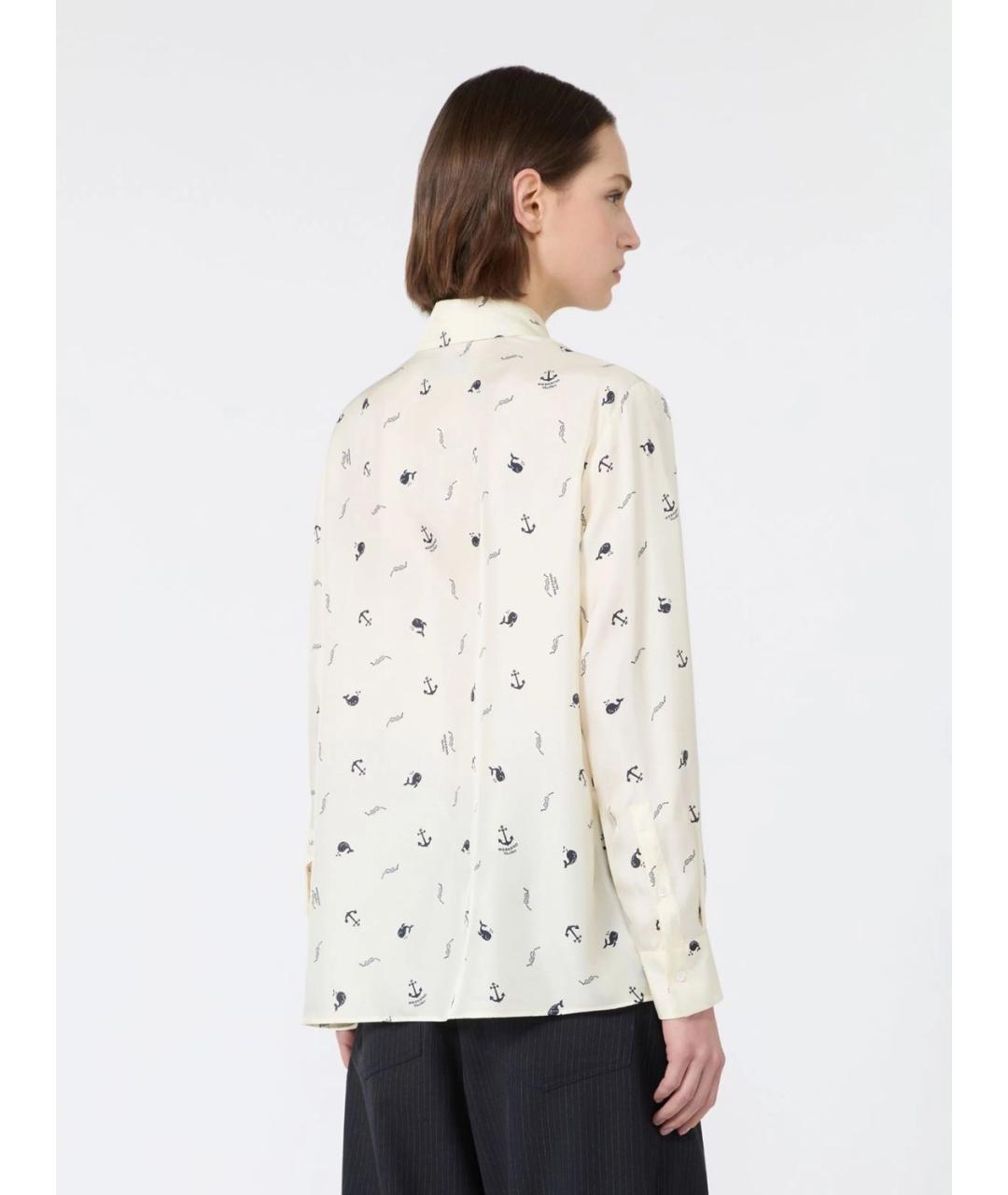 WEEKEND MAX MARA Бежевая шелковая рубашка, фото 3