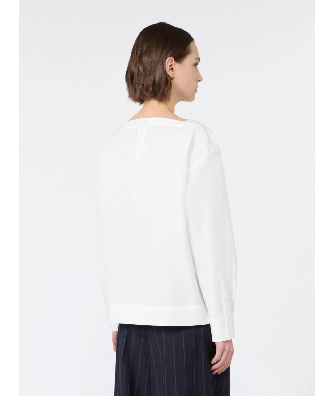 WEEKEND MAX MARA Белая хлопковая рубашка, фото 4