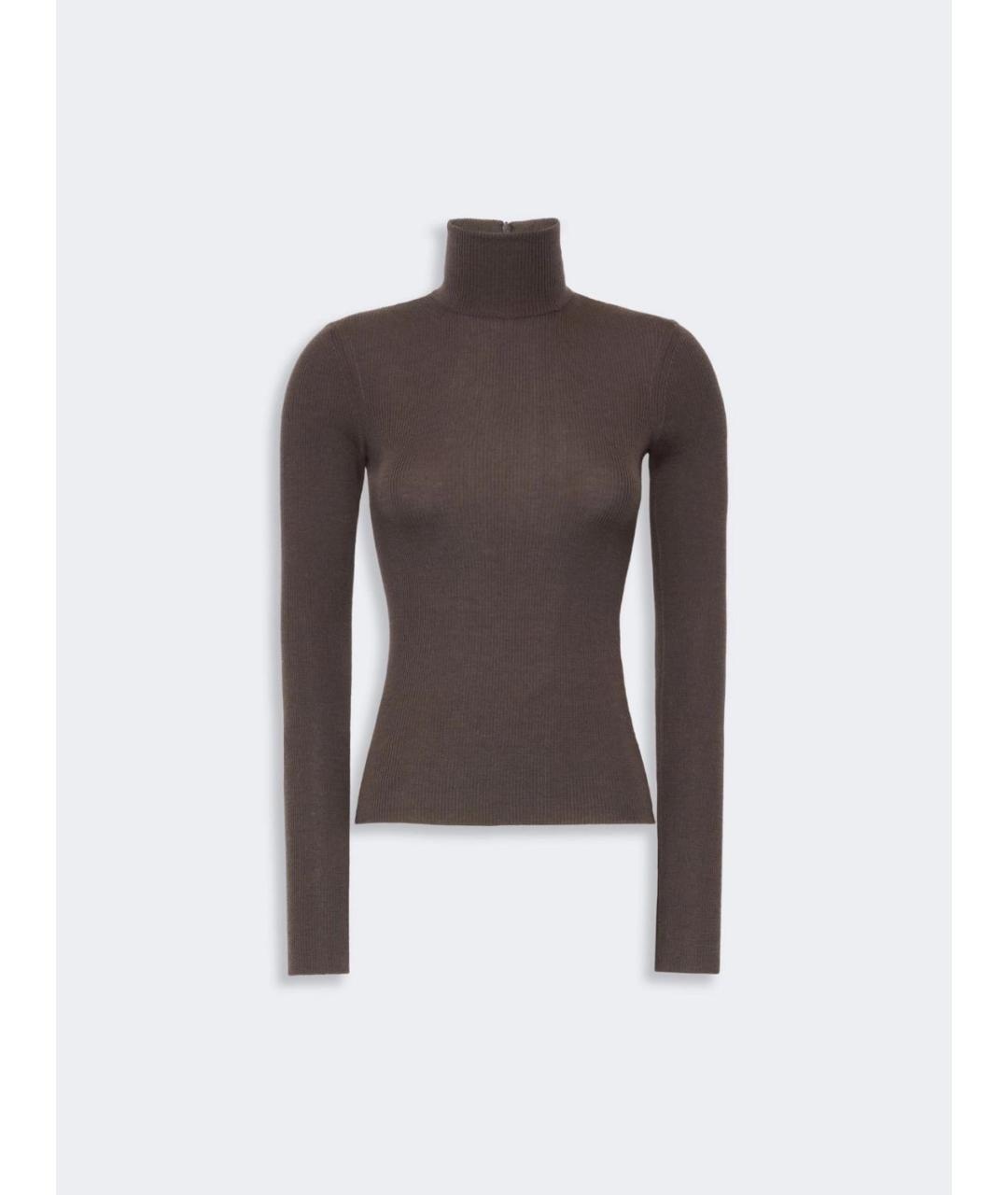 MAX MARA Хаки шерстяной джемпер / свитер, фото 6