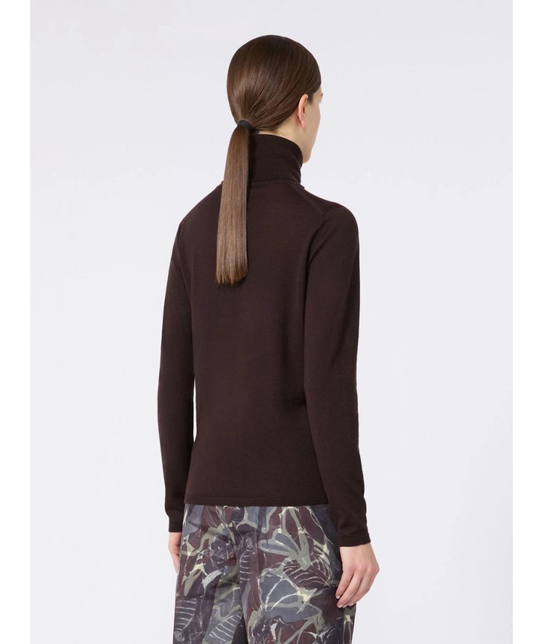 MAX MARA Коричневый шерстяной джемпер / свитер, фото 3