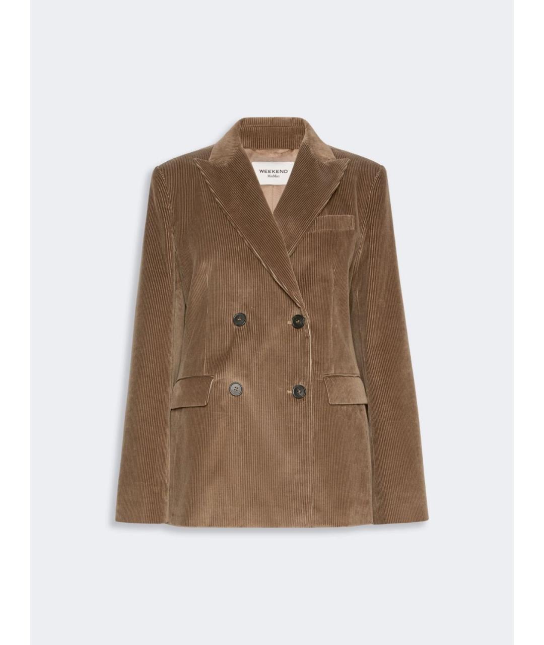 WEEKEND MAX MARA Коричневый хлопковый жакет/пиджак, фото 4