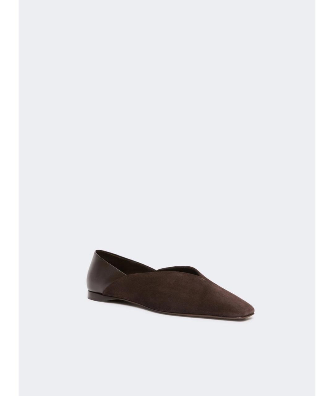 MAX MARA Коричневые кожаные лоферы, фото 2