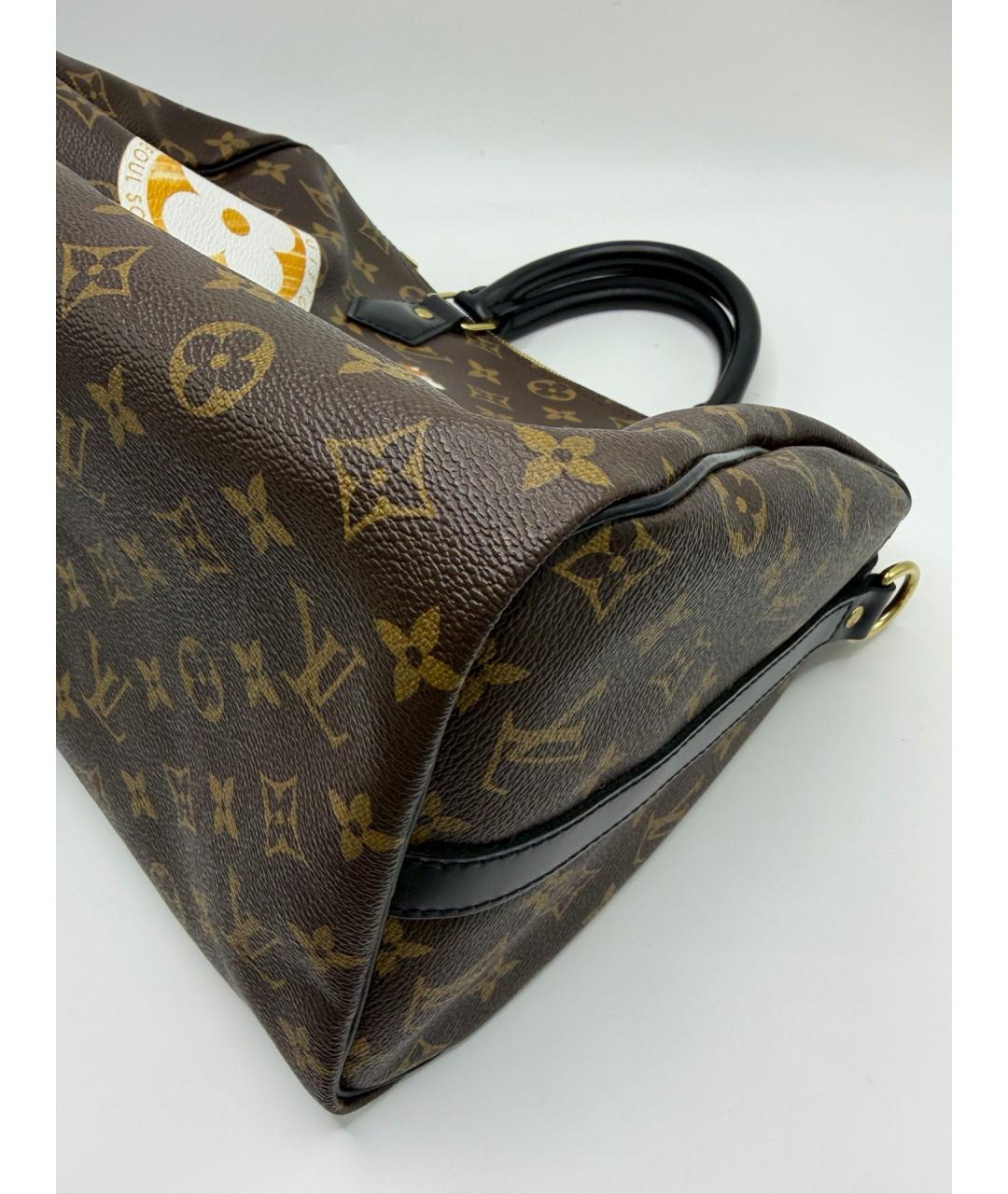 LOUIS VUITTON Коричневая сумка через плечо из искусственной кожи, фото 5