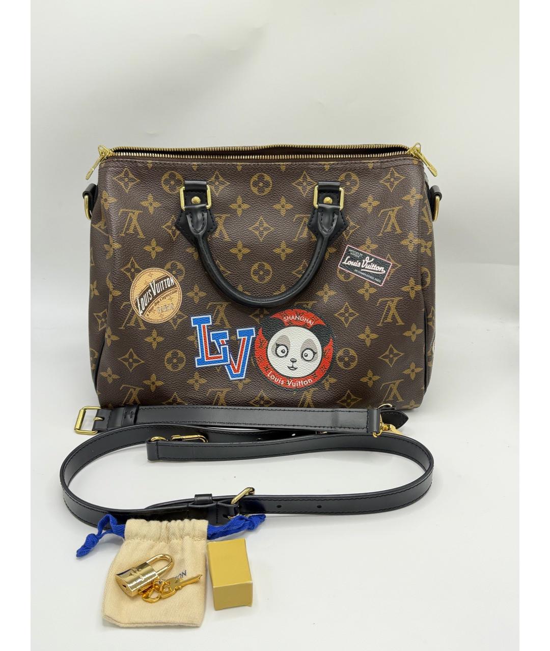 LOUIS VUITTON Коричневая сумка через плечо из искусственной кожи, фото 2