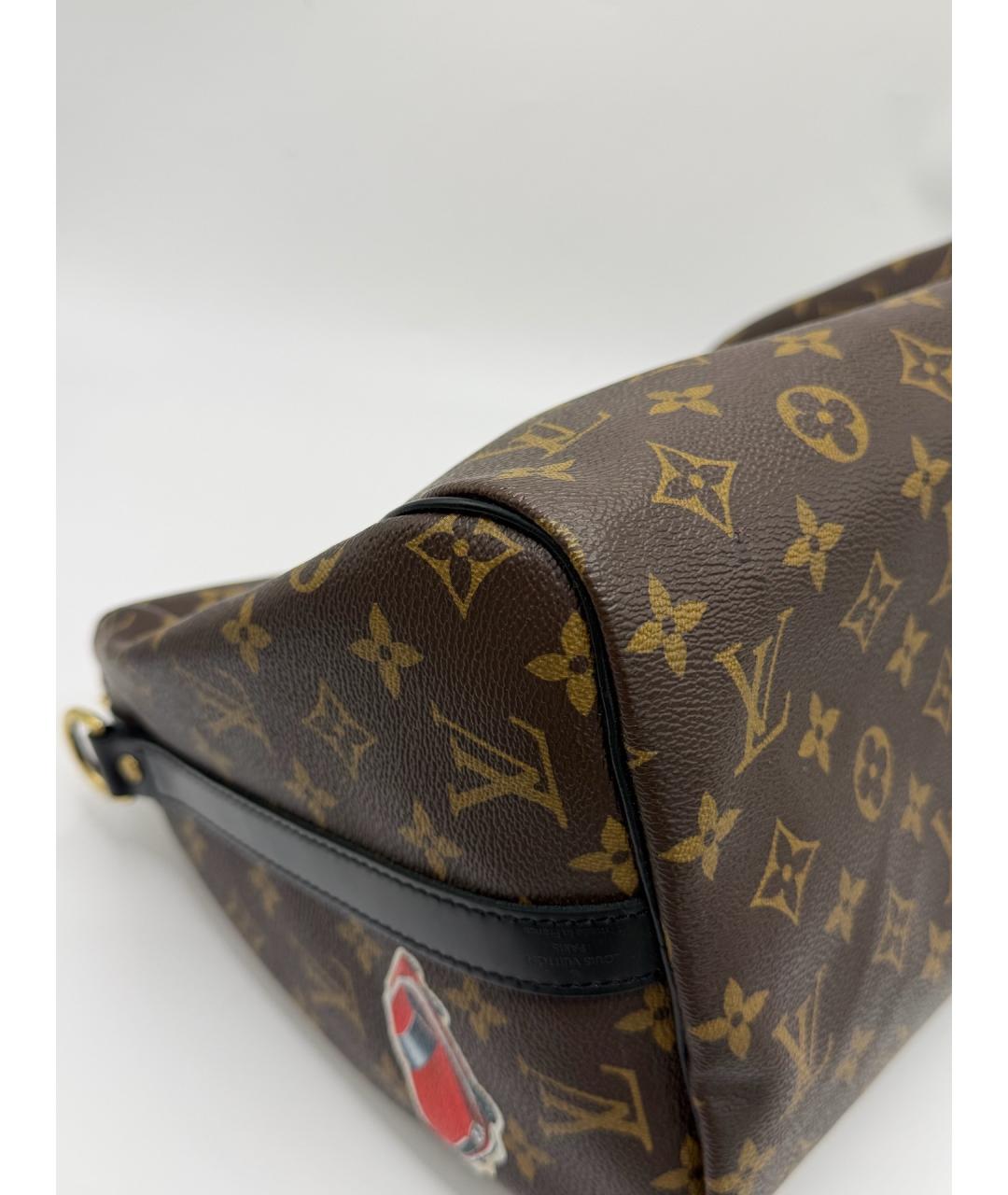 LOUIS VUITTON Коричневая сумка через плечо из искусственной кожи, фото 4