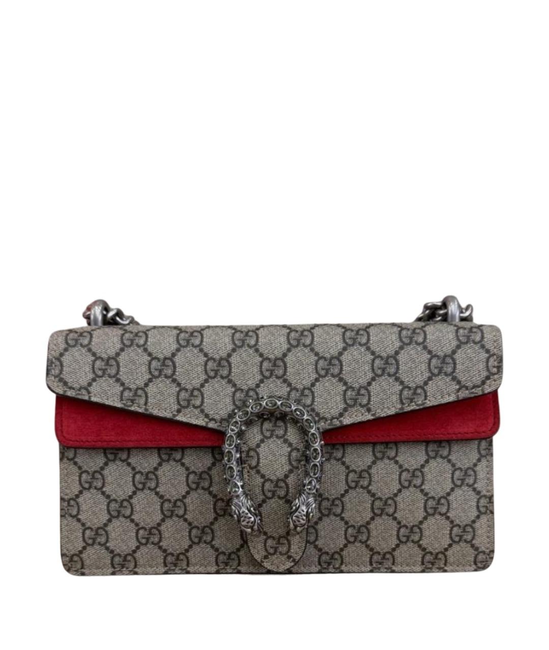 GUCCI Красная замшевая сумка через плечо, фото 1