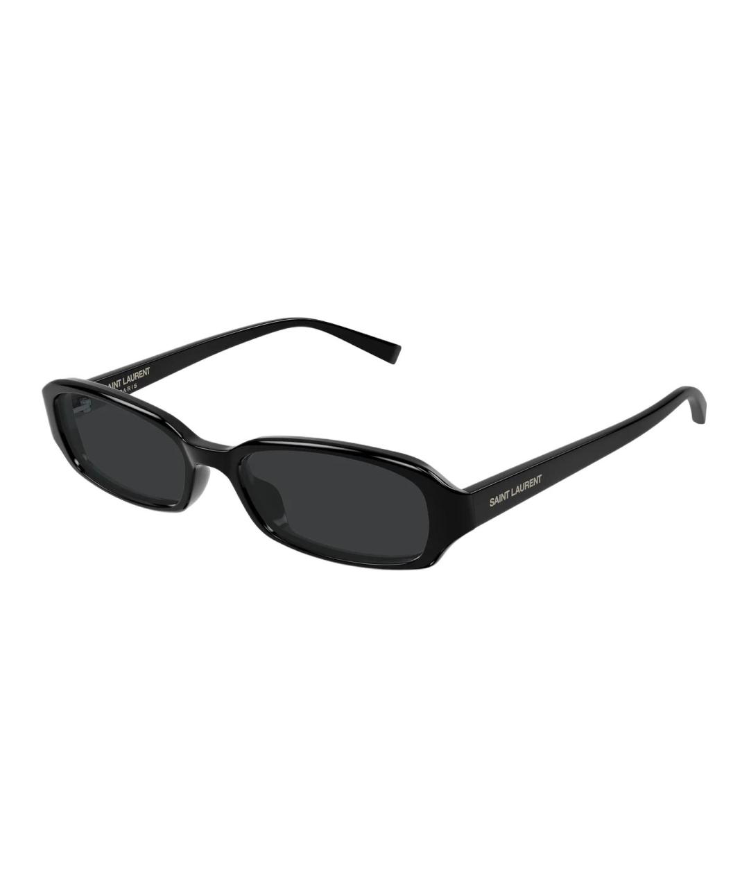 SAINT LAURENT Черные пластиковые солнцезащитные очки, фото 1
