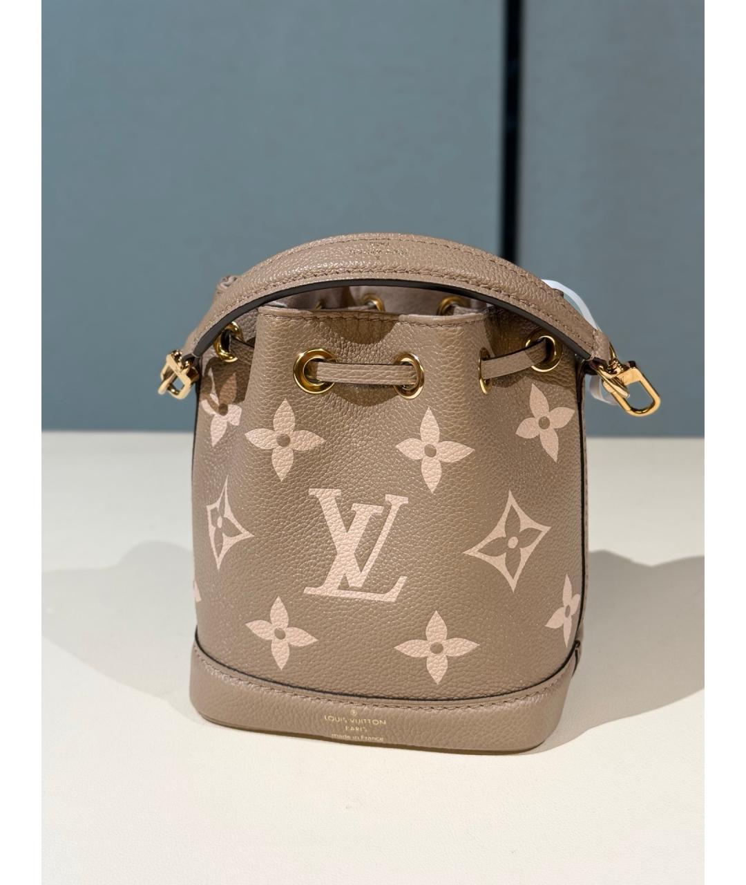 LOUIS VUITTON Серая кожаная сумка тоут, фото 5