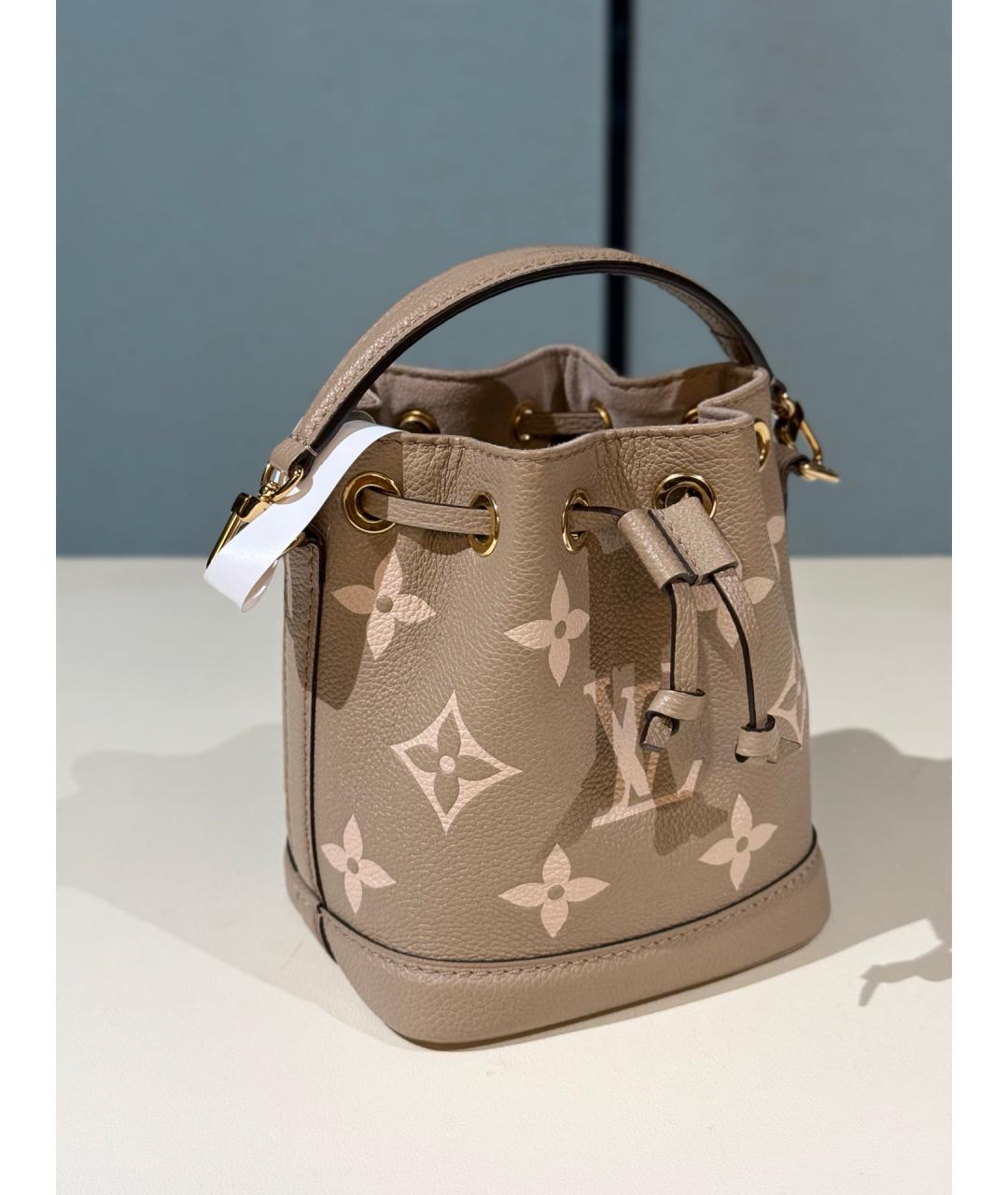 LOUIS VUITTON Серая кожаная сумка тоут, фото 4