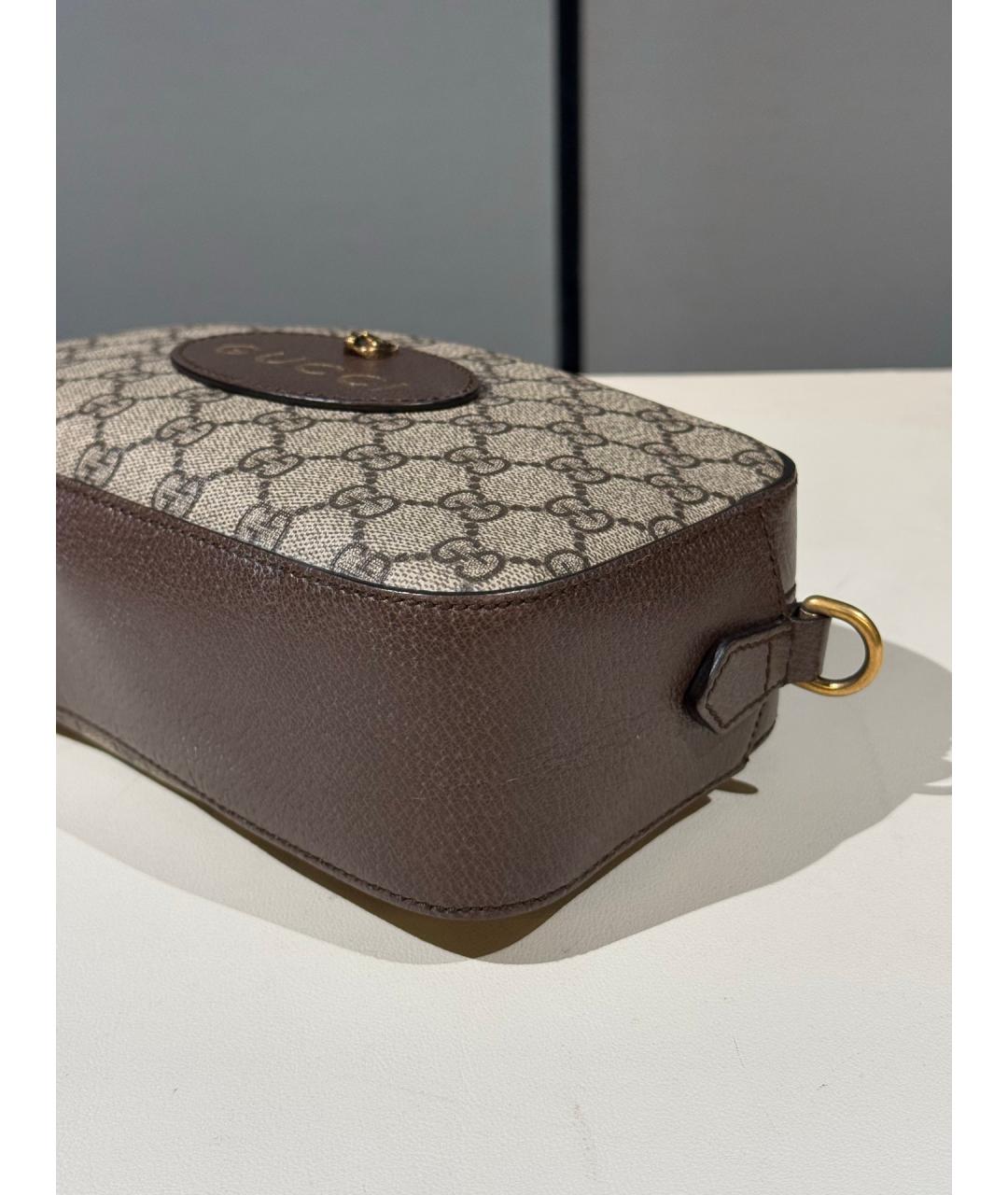 GUCCI Коричневая сумка через плечо из искусственной кожи, фото 6