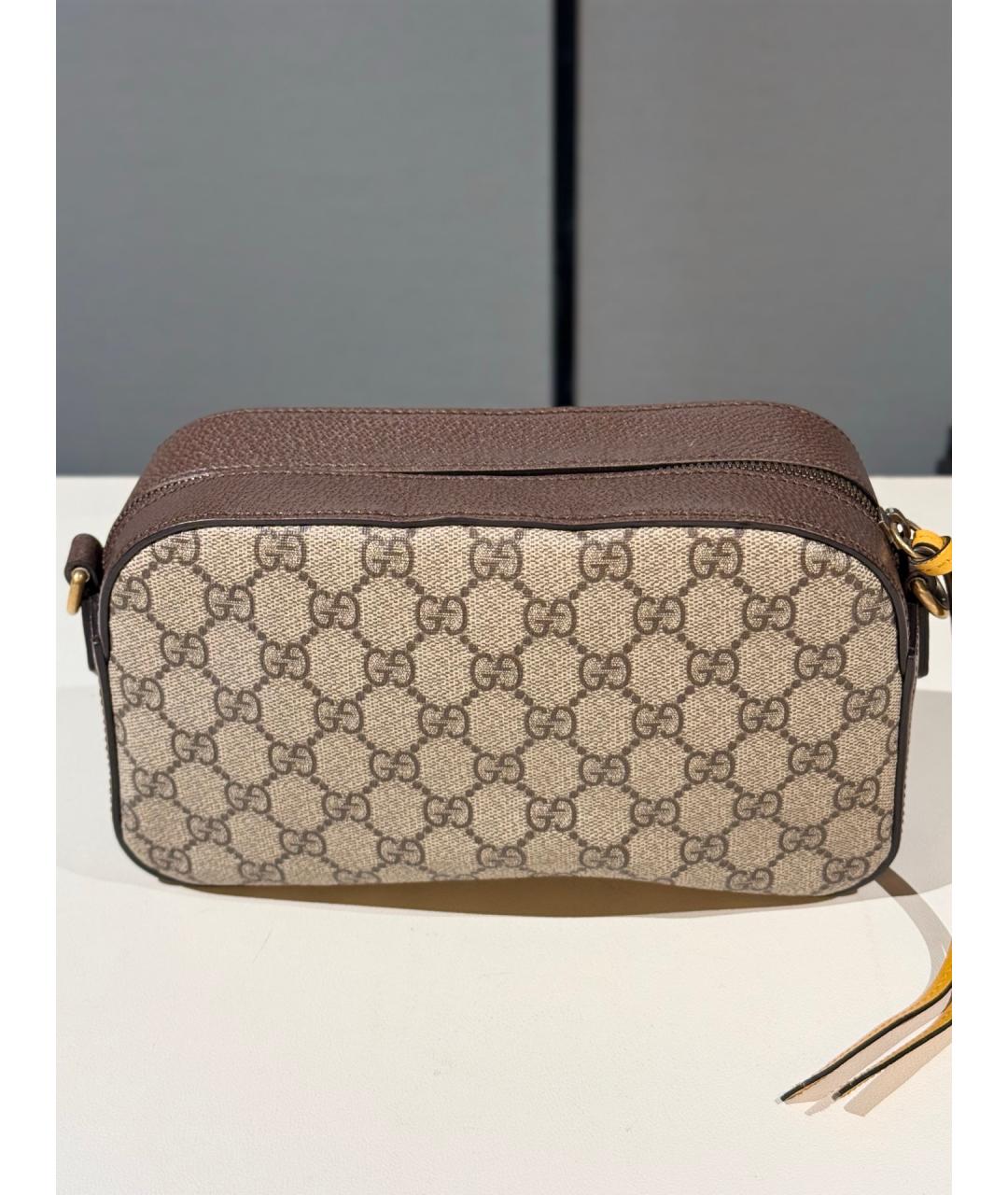 GUCCI Коричневая сумка через плечо из искусственной кожи, фото 4
