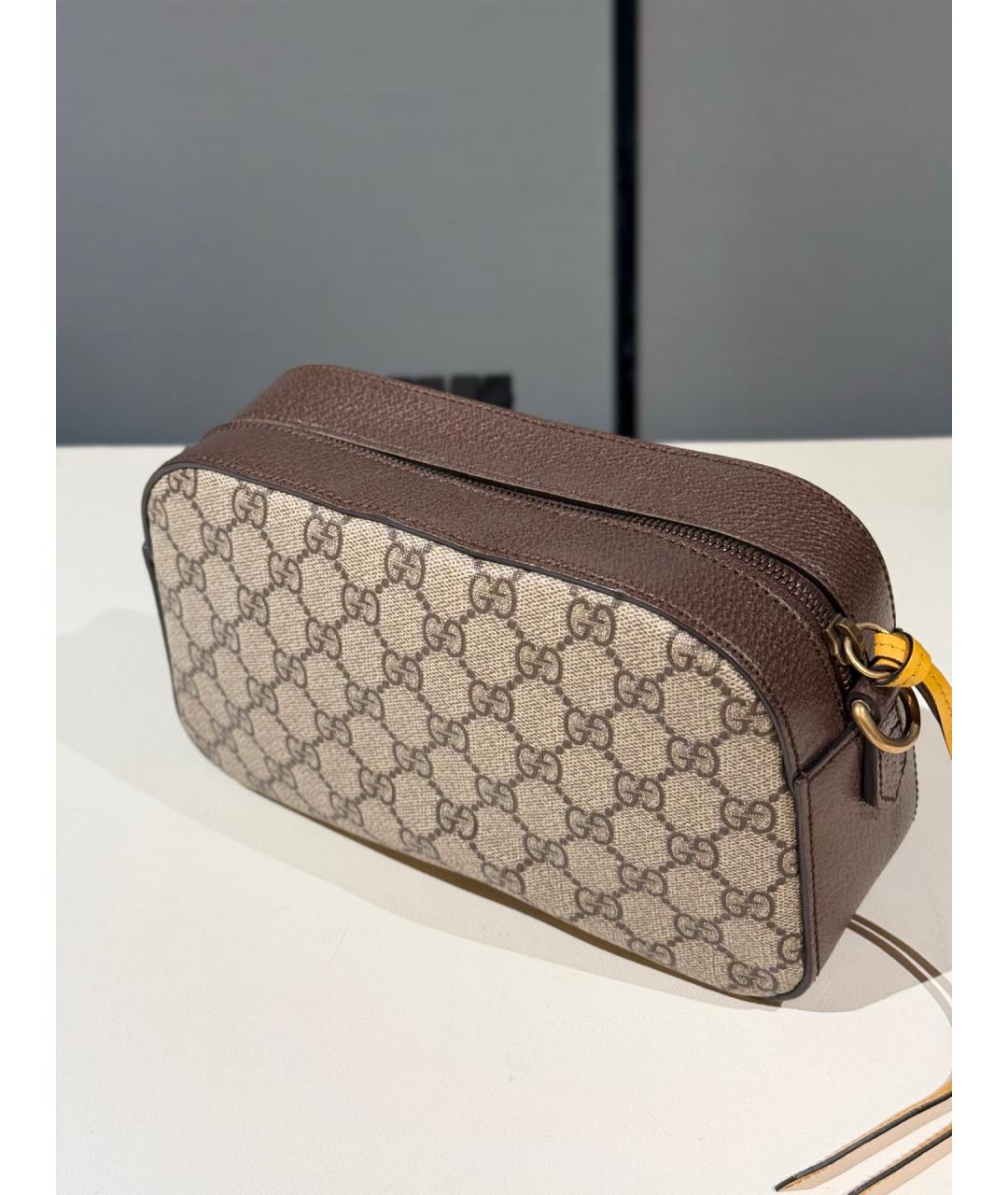 GUCCI Коричневая сумка через плечо из искусственной кожи, фото 5