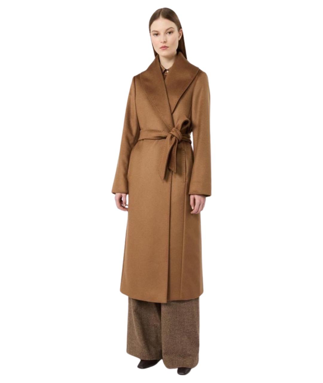 MAX MARA STUDIO Коричневое кашемировое пальто, фото 1