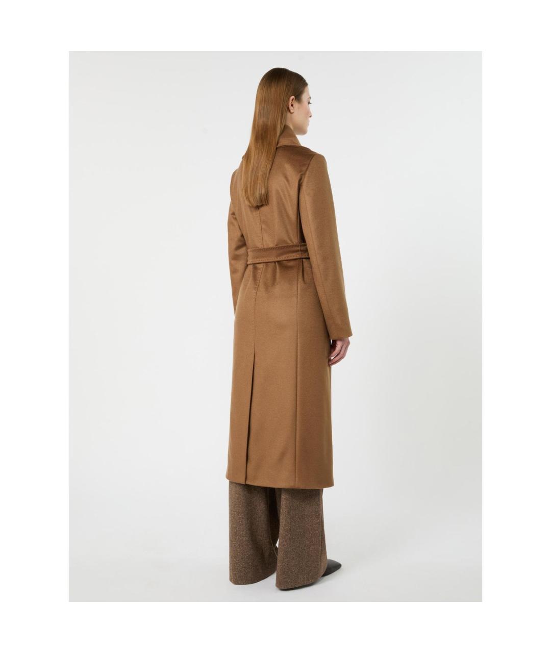 MAX MARA STUDIO Коричневое кашемировое пальто, фото 2