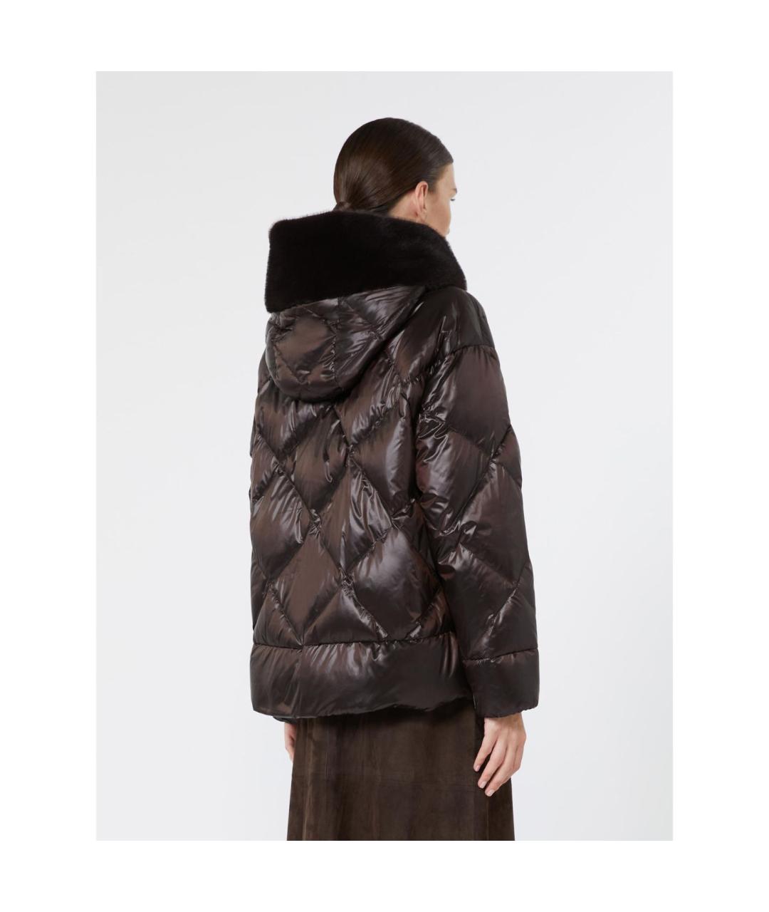 MAX MARA Коричневая полиамидовая куртка, фото 2