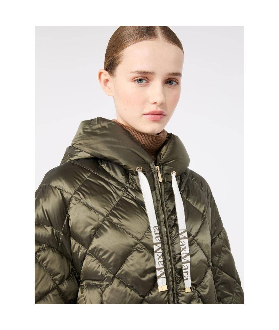 MAX MARA Зеленая полиамидовая куртка, фото 3