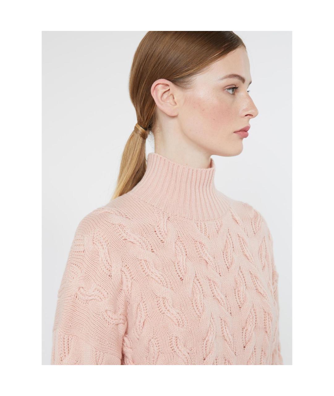 MAX MARA STUDIO Розовый кашемировый джемпер / свитер, фото 3