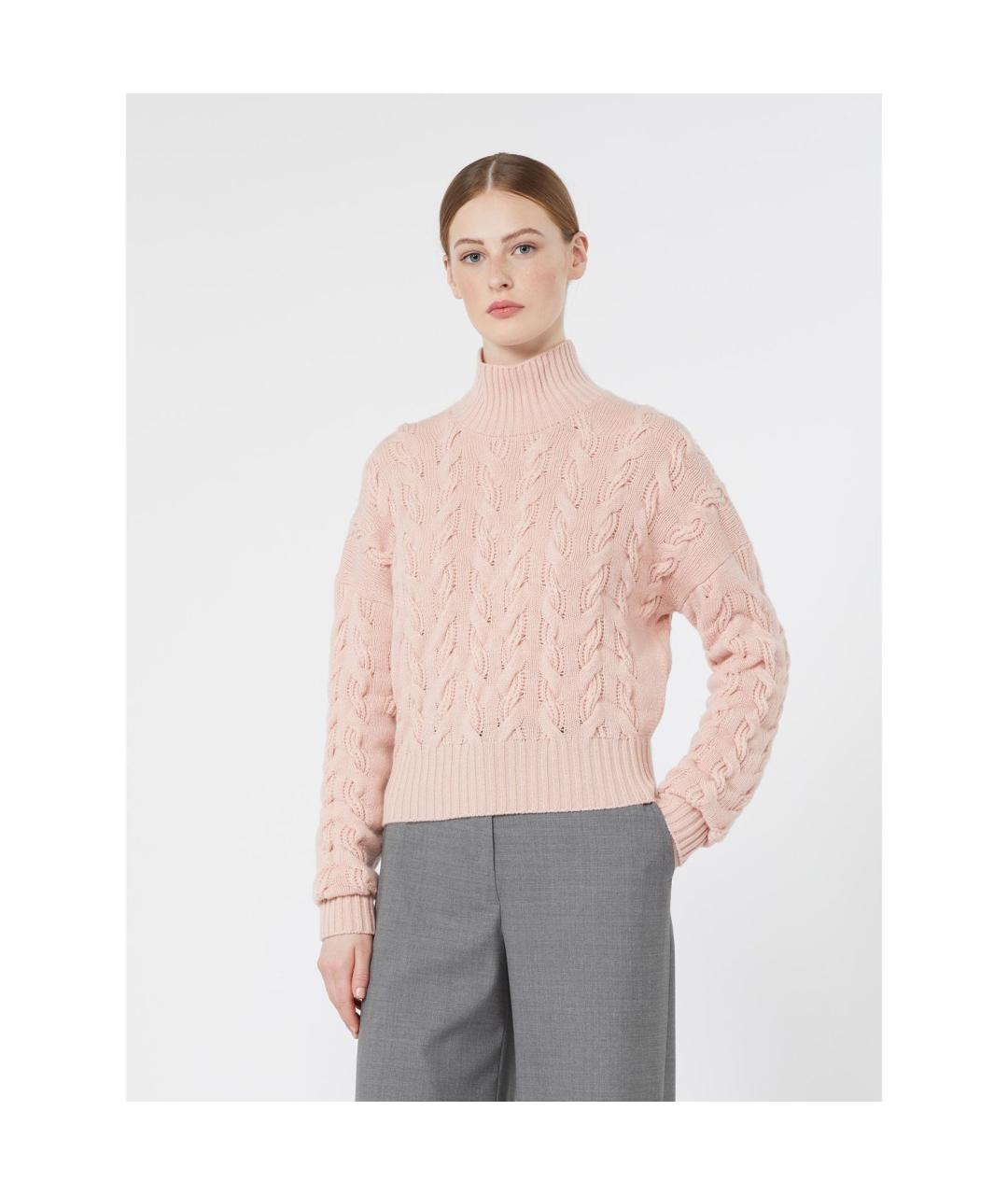 MAX MARA STUDIO Розовый кашемировый джемпер / свитер, фото 6