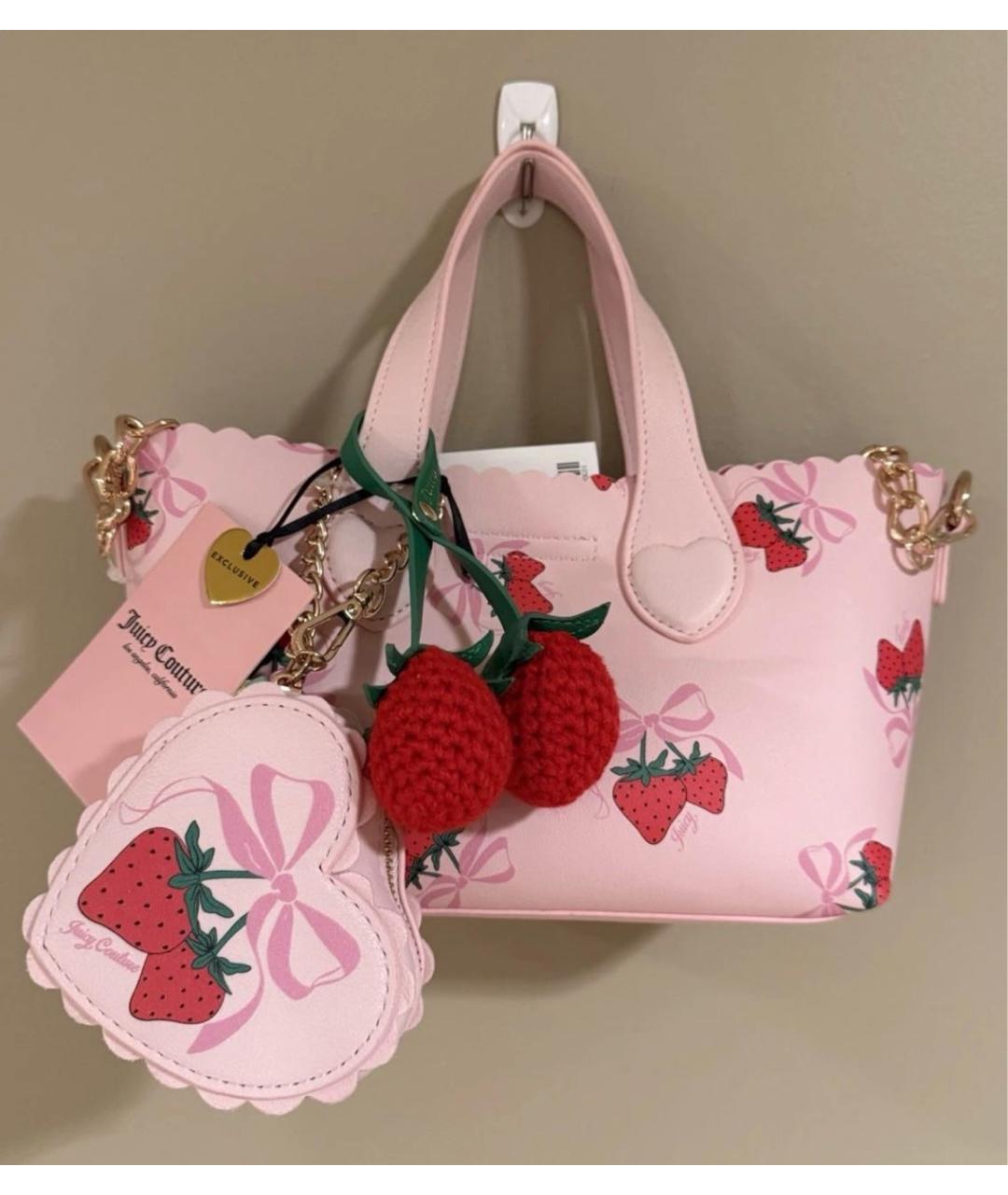 JUICY COUTURE Розовая сумка тоут, фото 4