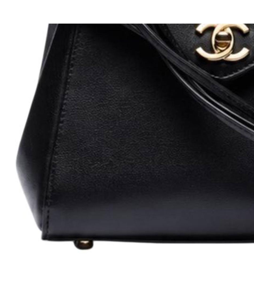 CHANEL Черная кожаная сумка через плечо, фото 4
