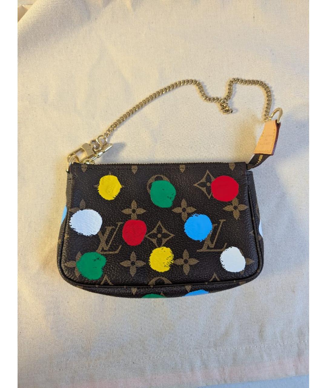 LOUIS VUITTON Коричневая сумка с короткими ручками из канвы, фото 2