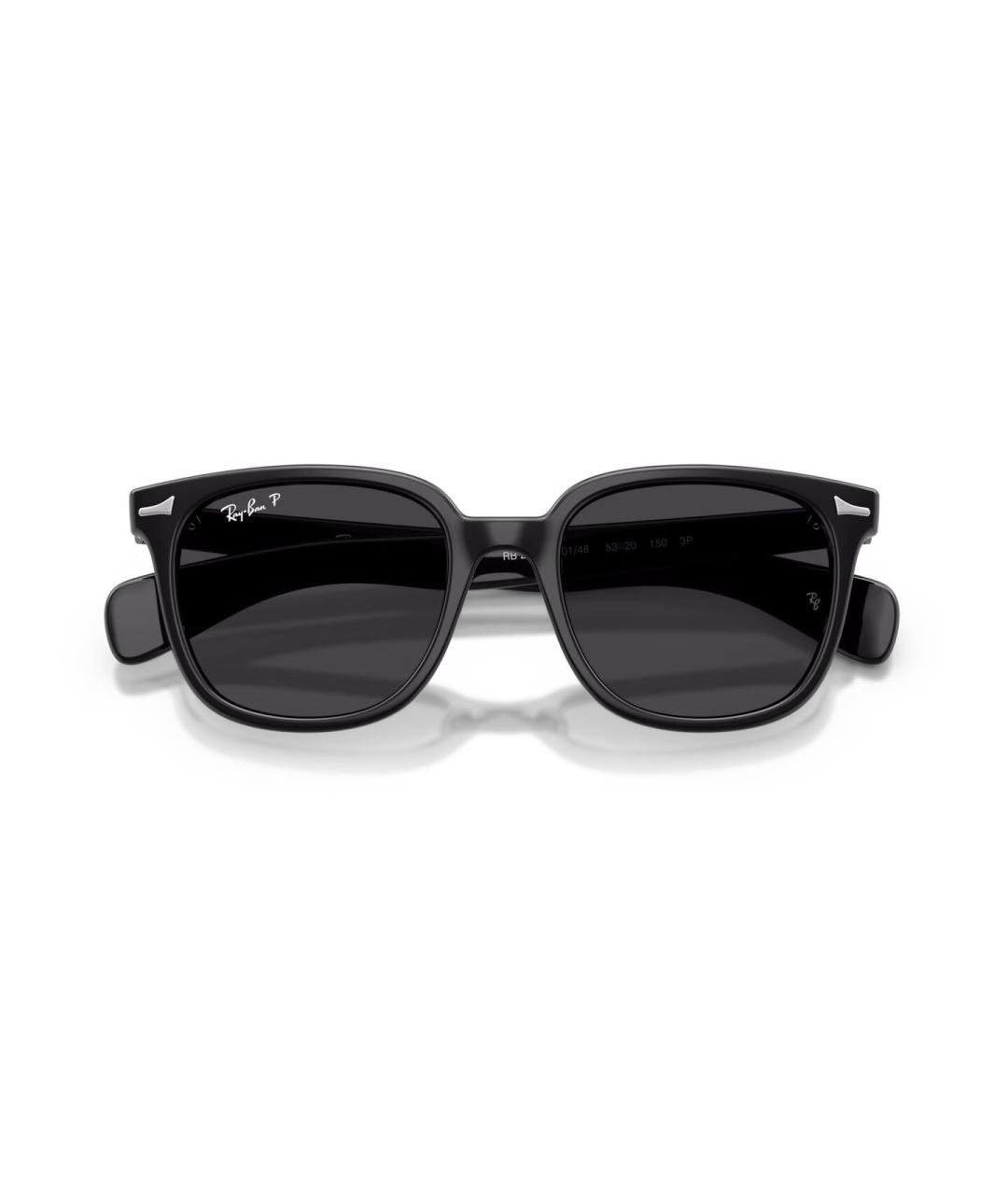 RAY BAN Черные пластиковые солнцезащитные очки, фото 3