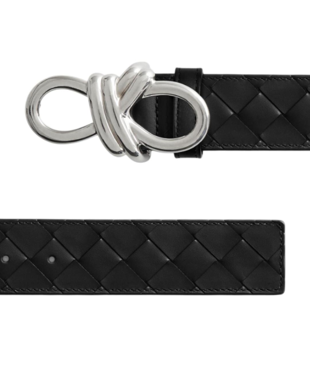 BOTTEGA VENETA Черный кожаный ремень, фото 3