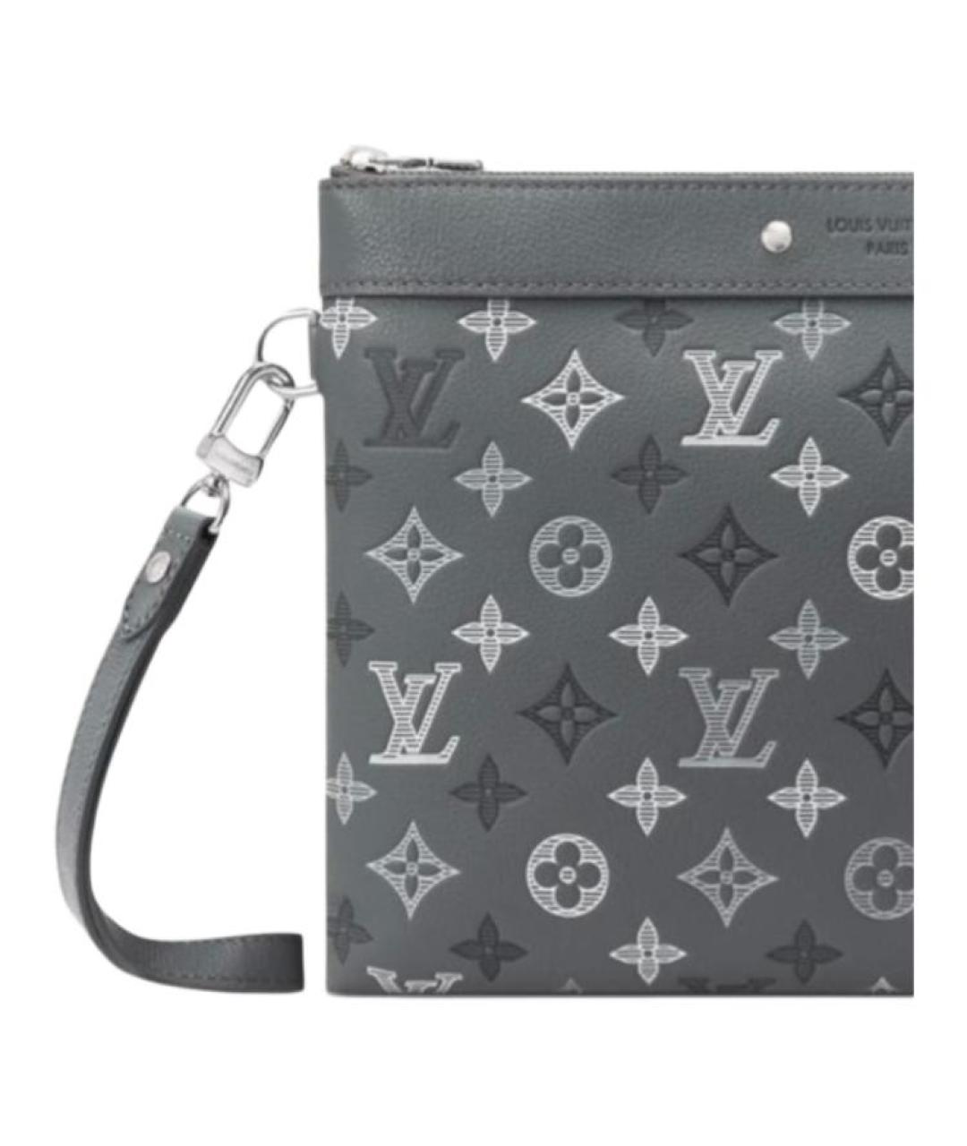 LOUIS VUITTON Серая папка для документов из канвы, фото 5