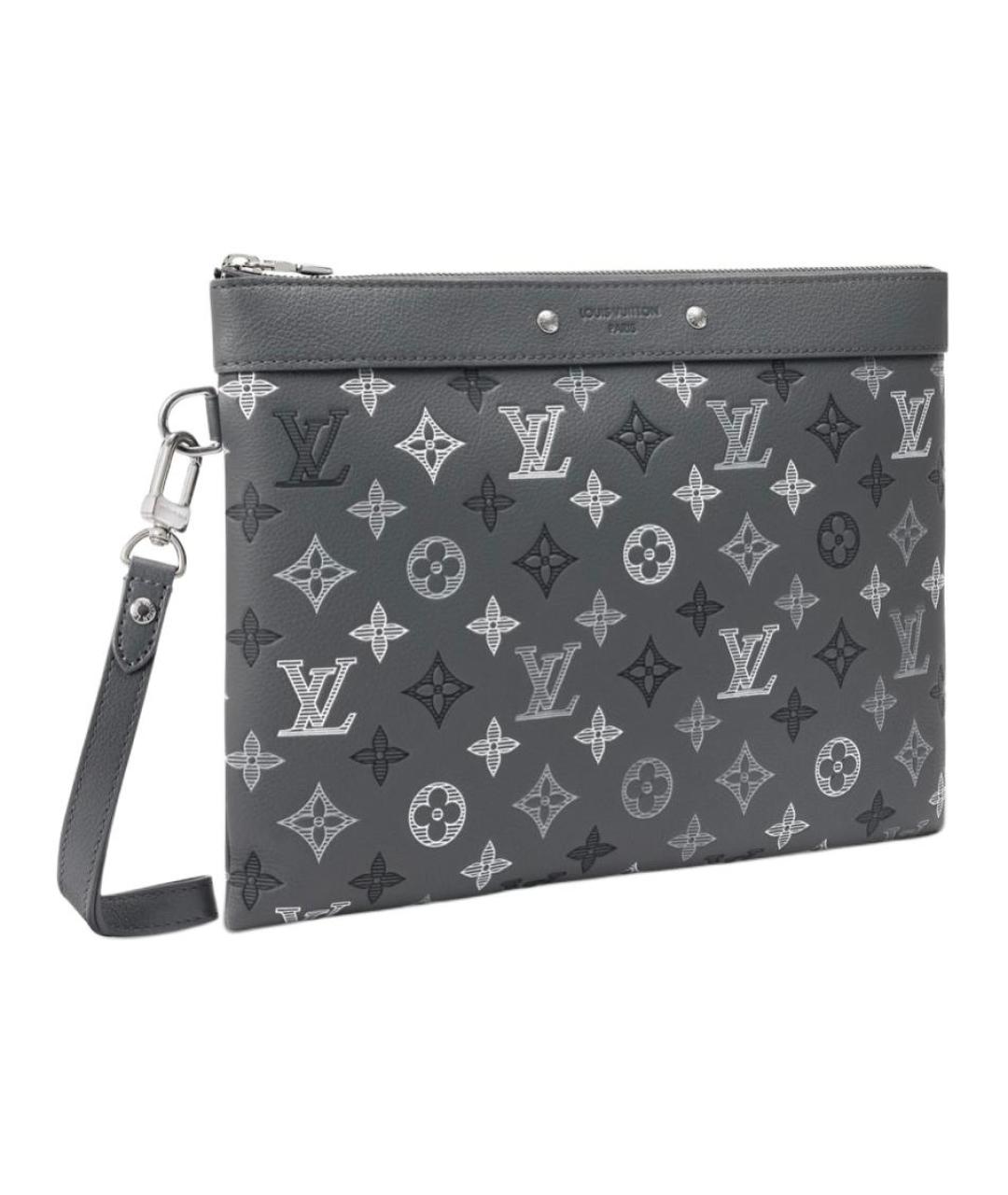 LOUIS VUITTON Серая папка для документов из канвы, фото 2