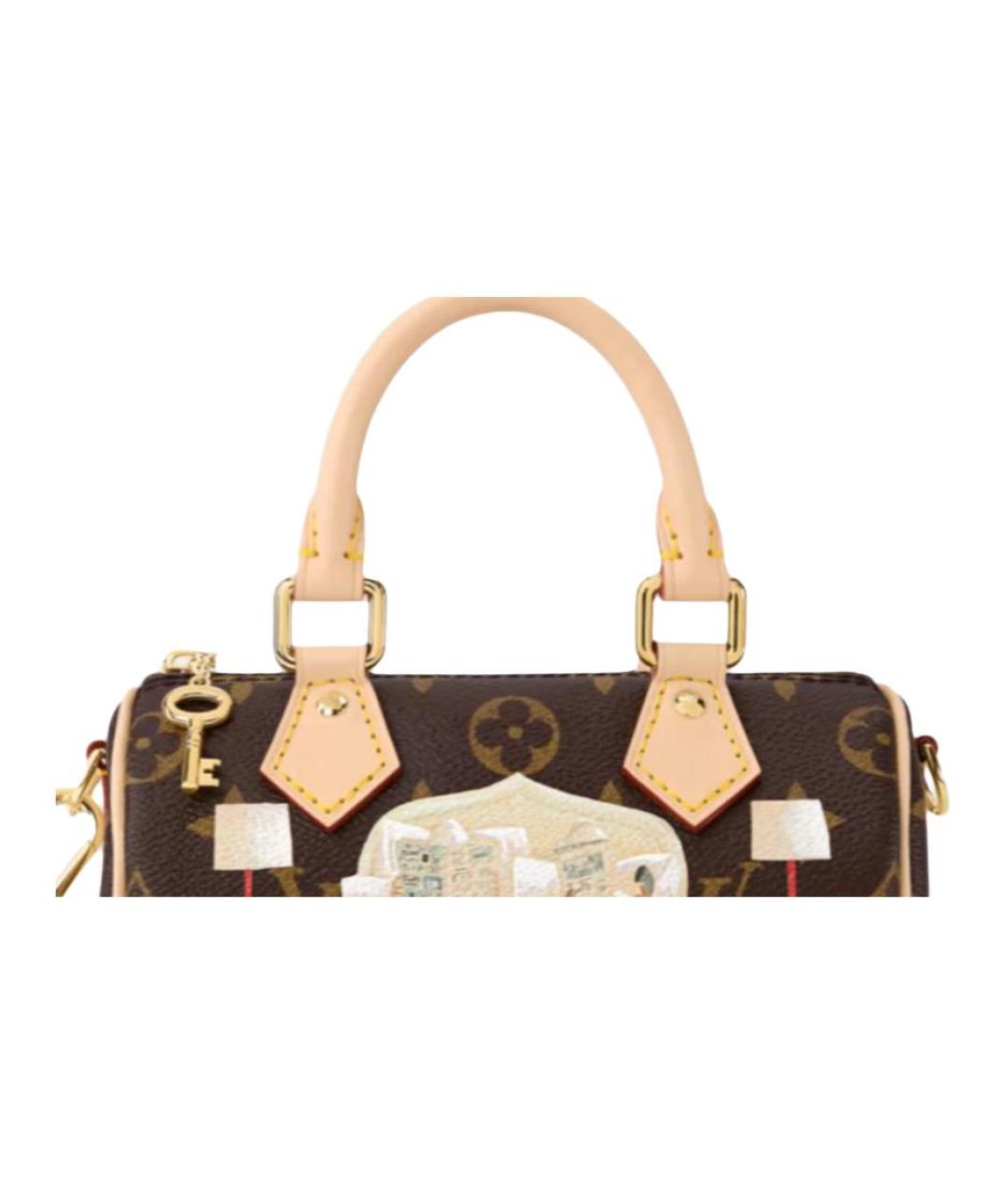 LOUIS VUITTON Коричневая сумка через плечо из канвы, фото 2