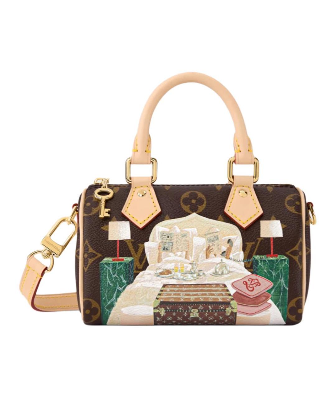 LOUIS VUITTON Коричневая сумка через плечо из канвы, фото 3