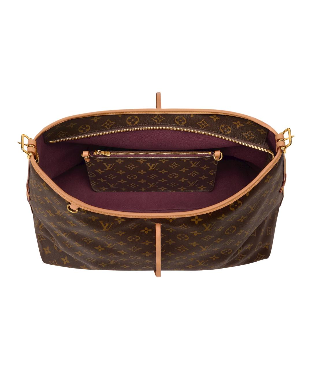 LOUIS VUITTON Коричневая сумка через плечо из канвы, фото 4