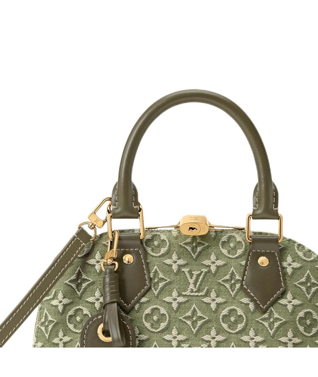 LOUIS VUITTON Зеленая жаккардовая сумка через плечо, фото 2
