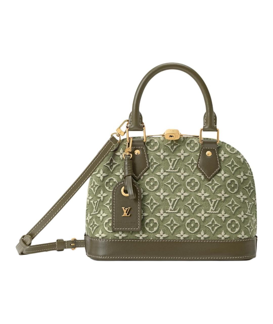 LOUIS VUITTON Зеленая жаккардовая сумка через плечо, фото 3
