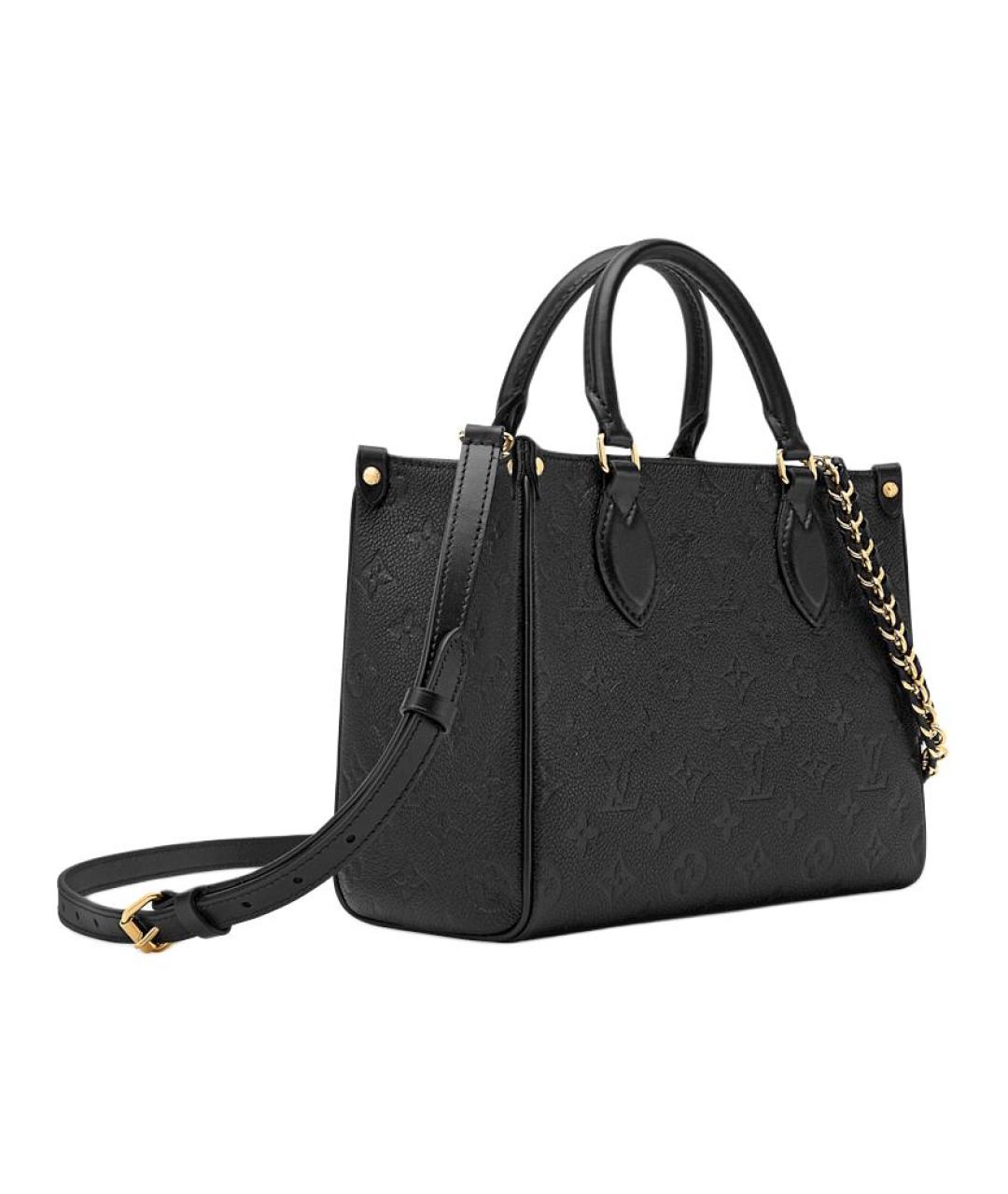 LOUIS VUITTON Черная кожаная сумка через плечо, фото 2