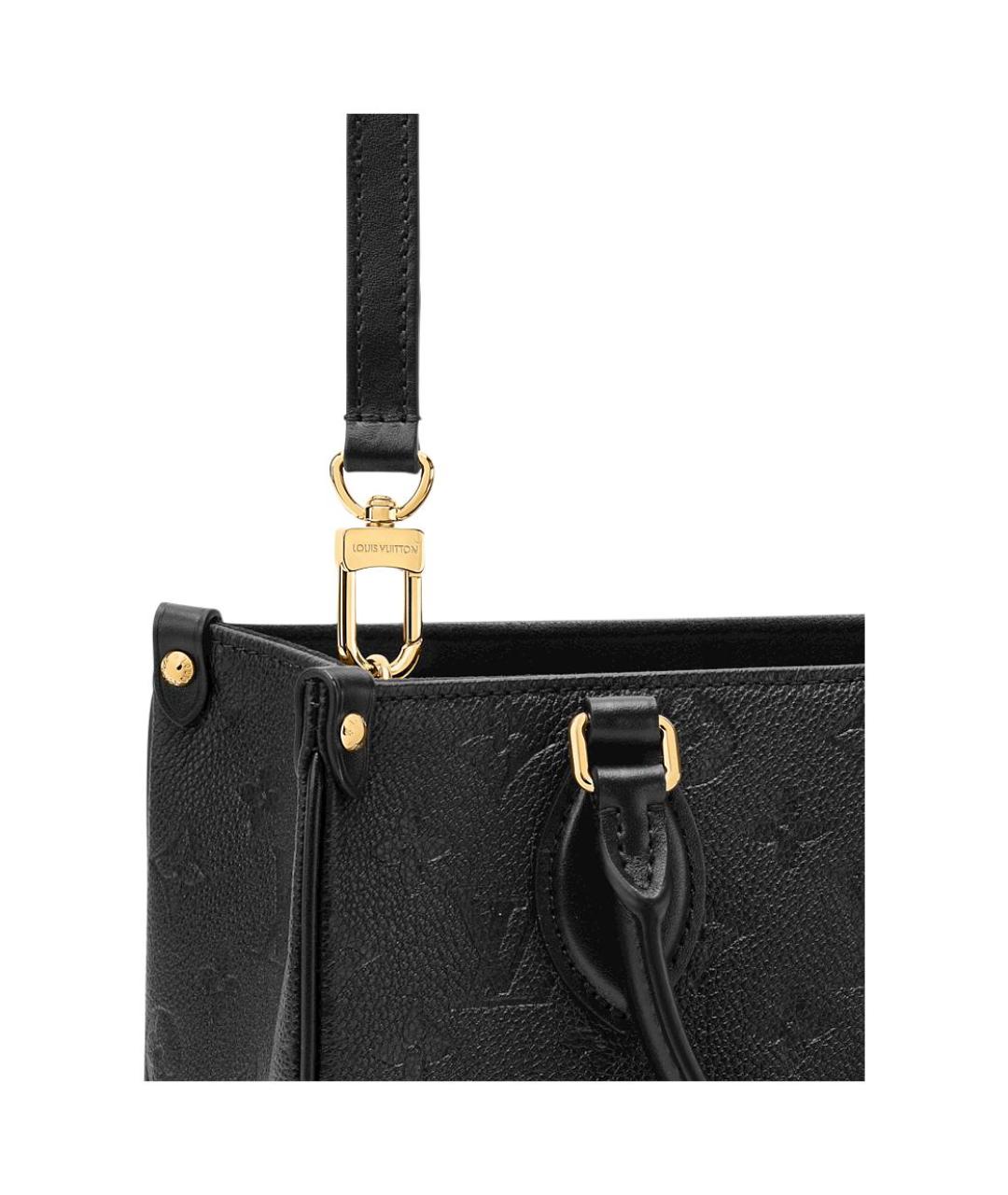 LOUIS VUITTON Черная кожаная сумка через плечо, фото 5