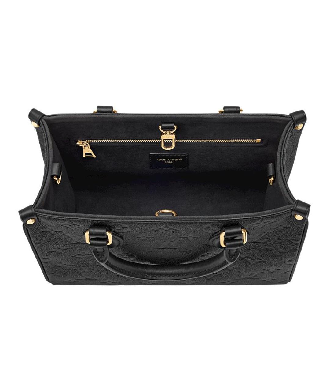 LOUIS VUITTON Черная кожаная сумка через плечо, фото 4