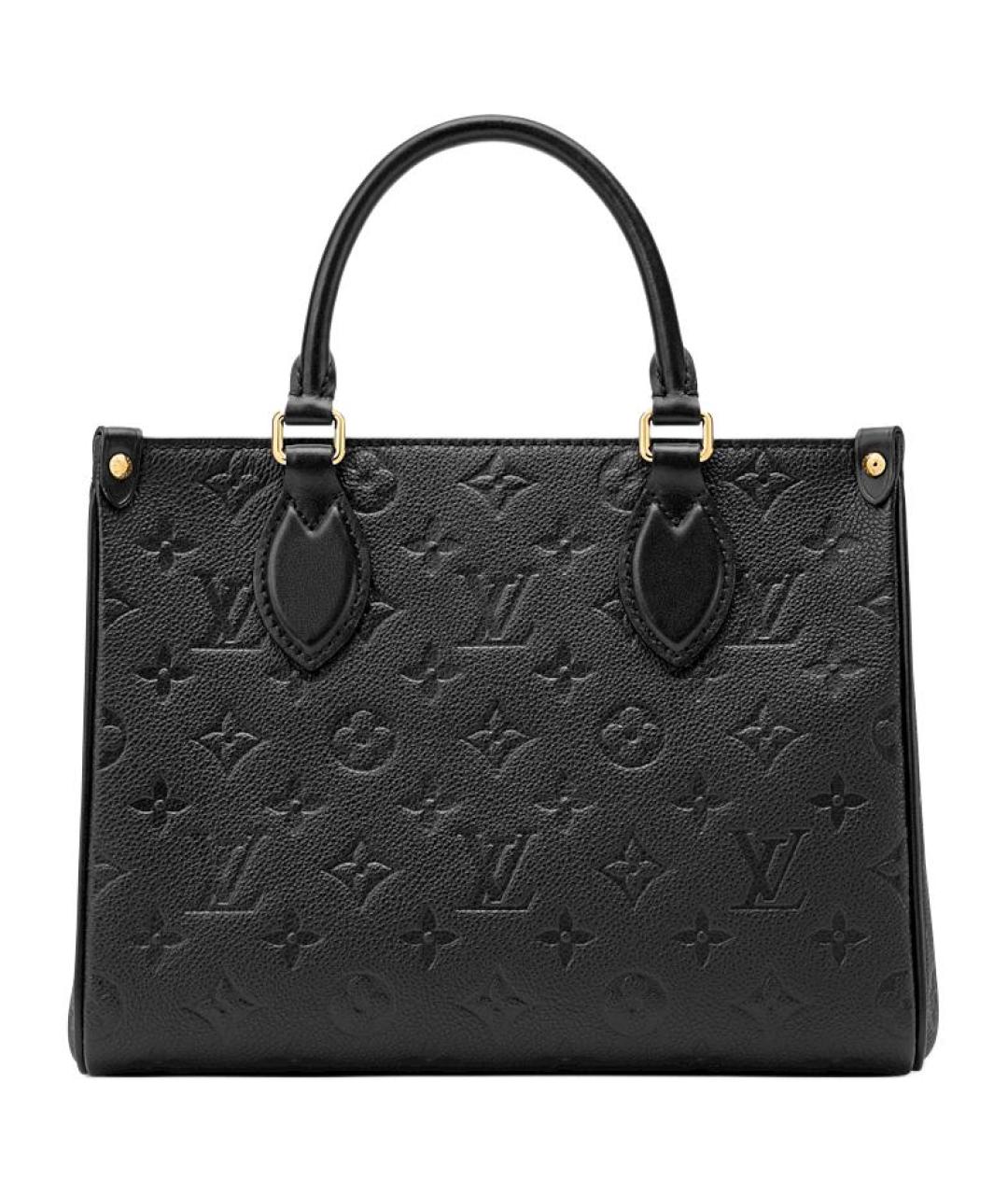LOUIS VUITTON Черная кожаная сумка через плечо, фото 3