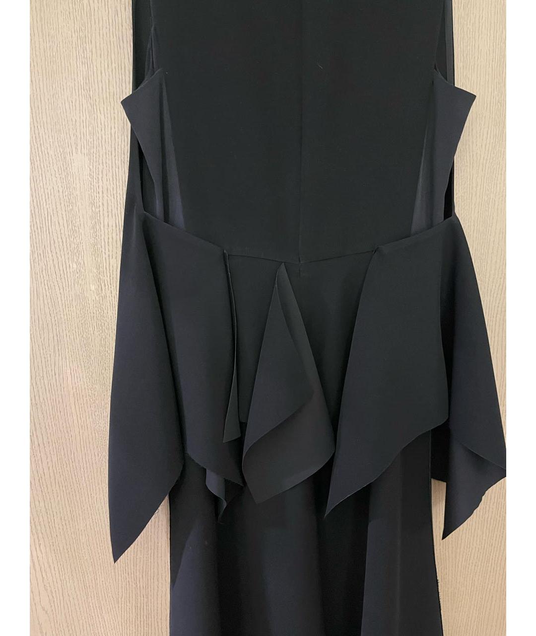 SPORTMAX Черное полиэстеровое коктейльное платье, фото 4