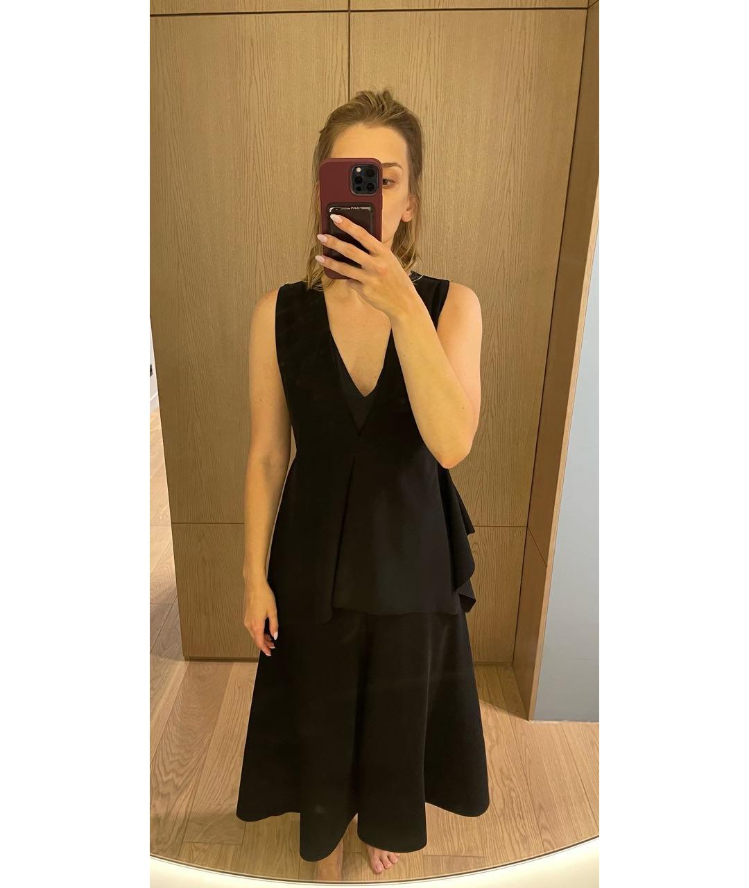 SPORTMAX Черное полиэстеровое коктейльное платье, фото 5