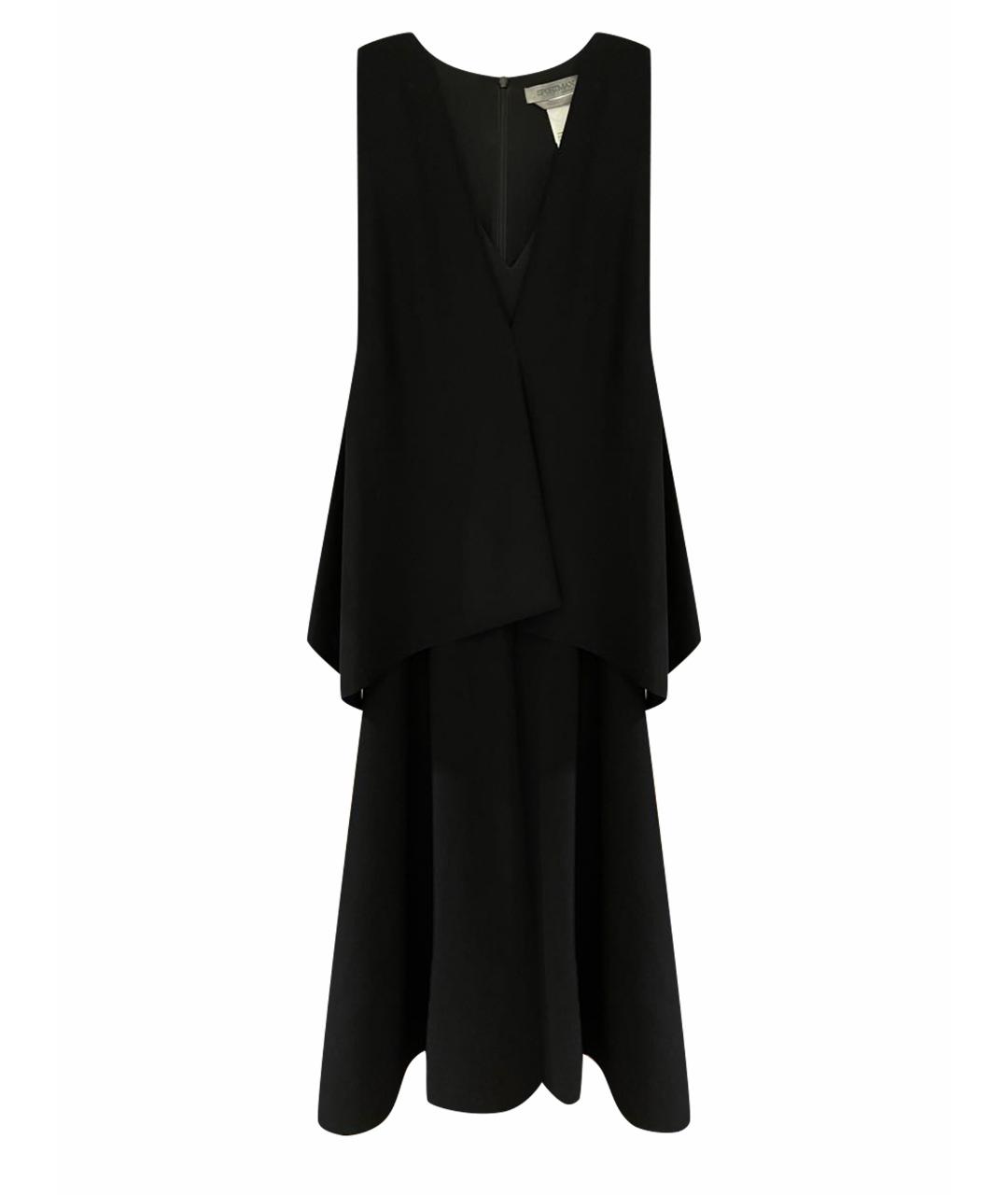 SPORTMAX Черное полиэстеровое коктейльное платье, фото 1