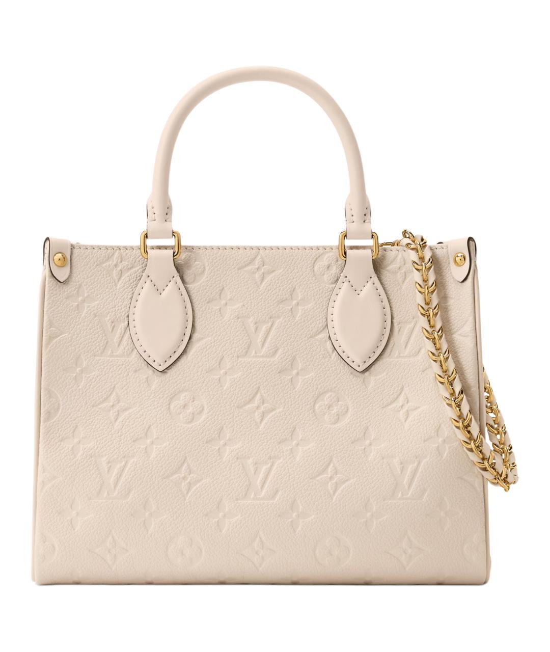 LOUIS VUITTON Бежевая кожаная сумка через плечо, фото 1