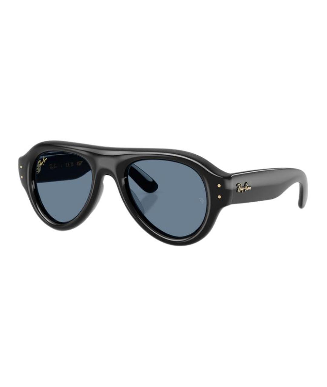 RAY BAN Черные пластиковые солнцезащитные очки, фото 4